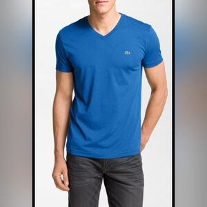 Lacoste Men's Sport Athletic Pima Cotton V-Neck T-Shirt Size M